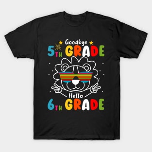 Goodbye 5th Grade Graduation Hello 6th Grade Last Day Of School Lion T-Shirt